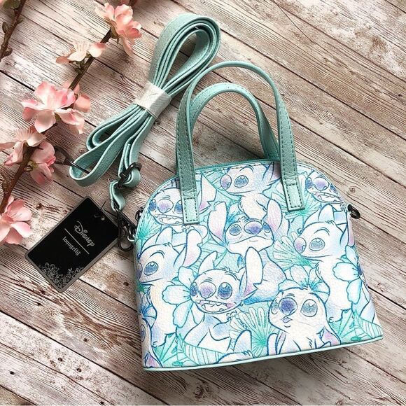 Loungefly Disney Lilo & Stitch Sketch Mini Dome Crossbody Purse - Picture 2 of 5